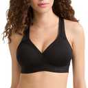 Champion Women's V-neck Racerback, Moisture-wicking, Moderate Support Sports Bra Small