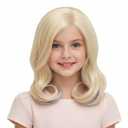 Long Wavy Gold and Blue Wigs for Halloween Party Accessories Costume Dress-up Cosplay Wig