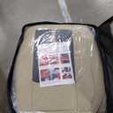 ASLONG 5PCS H7 Front and Back Car Seat Covers Auto Interior Accessories with Water Proof Nappa Leather for Cars SUV Pick-up Truck Universal Comfortable and Breathable (Full Set, Black&Beige)