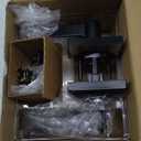 Kwikset Halifax Entry Door Handle with Lock and Key, Secure Keyed Reversible Lever Exterior, For Front Entrance and Bedrooms, Matte Black, Pick Resistant Smartkey Rekey Security and Microban