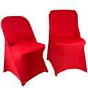 Maiangel 10PCS Stretch Spandex Folding Waterproof Chair Covers,Universal Fitted Chair Cover Protector for Wedding Party Banquet Holidays Celebration Decoration(Red)