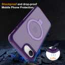 Hocase for iPhone 16e Case, with Magnetic Ring Stand [Compatible with MagSafe] [Military Grade Protection] Slim Shockproof Translucent Protective Phone Case - Purple