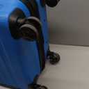 Amazon Basics 26" Hardside Medium Checked Luggage, Expandable For Up to 15% More Space, With Scratch-Resistant Surface, Four Multi-directional Wheels, Light Blue