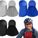 Syhood 3 Pieces Helmet Liner with Neck Mask, Cooling Skull Cap Sweat Wicking Cap with Tail Sun Cycling Running Neck Protection Hat (Gray, Royal Blue, Black)
