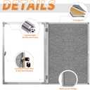 Enclosed Bulletin Board, Outdoor Weatherproof, Display Case Message Board with Acrylic Locking Door, Felt Grey, Aluminum Frame,36x24 Inch (5xA4)