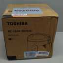 TOSHIBA Rice Cooker & Steamer Simple 5.5 Cup(Uncooked) with Steaming Basket, Removable Non-Stick Inner Pot & Inner Lid, for Soups, Stews, Grains&Oatmeal, One Touch&Keep Warm Function, Silvery White