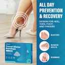 Hydrocolloid Blister Bandages for Feet, Blister Pads for Prevention & Recovery, Travel Essentials, Thin, Flexible and Nearly Invisible - 18ctSpot Packs (Transparent)