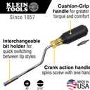 Klein Tools 67100 Multi-Screwdriver Set, Made in USA, 2-in-1 Interchangeable Rapi-Driv Screwdriver with Phillips and Slotted Bits