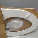 CHURCH Toilet Seat, Easy Clean Hinges Release for Deep Cleans, Durable Enameled Wood Seat, Elongated, White