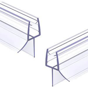 2 Pack Shower Door Bottom Seal 3/8" x 36" Glass Door Seal Strip Suitable for 3/8 Inch Glass Frameless Shower Door Seal Strip Stop Shower Leaks