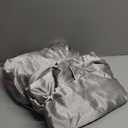 MR&HM Satin Bed Sheets, Full Size Sheets Set, 4 Pcs Silky Bedding Set with 15 Inches Deep Pocket for Mattress (Full, Silver Grey)