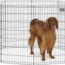 MidWest Homes for Pets 42-Inch Exercise Pen, for Indoor and Outdoor Use, 16 Sq Feet of Play, Single Door Folding Dog Pen, with Large Door Opening & Secure Latch, Easy to Set Up, Foldable Dog Playpen