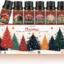 Christmas Essential Oils for Diffuser - Holiday Essential Oils Gift Set, 6 x 10ml Christmas Scents Including Gingerbread, Candy Cane, Apple Cider and More - Winter Diffuser Oils for Home