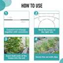 Garden Hoops for Raised Beds 36Pcs, 6 Sets of 8FT Long Greenhouse Hoops Grow Tunnel Rust-Free Fiberglass Support Hoops Frame for Garden Netting Fabric Shade Cloth Row Cover (36 PCS)