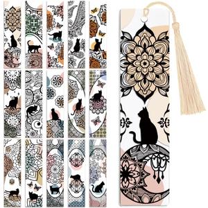 Peacoblue 30pcs UV DTF Bookmarks Transfer Stickers Wraps Retro Pattern for Women Men Reading, Waterproof Bookmarkers Decal(No Blank Bookmarks) for Acrylic Plastic Metal Blank Bookmark