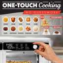 Gourmia French Door Air Fryer Oven - 37 Qt Large Capacity Convection Toaster Oven, FryForce 360, Digital Display, 12 Cooking Presets, Dehydrate, Fits 13 Pizza, Dishwasher-Safe, Stainless Steel