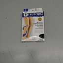 Truform 20-30 Mmhg Compression Stockings for Men & Women, Thigh High Length, Dot Top, Closed Toe, Black, Large (20-30 Mmhg) (Large (1 Pair))