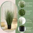 Jexine 4 Pieces 2 ft Tall Artificial Grass Plant Potted Artificial Greenery Floor Plants Fake Pampas Grass Tall in Pot for Housewarming Gift House Garden Bathroom Lobby Indoor Outdoor(Spring)