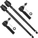 SCITOO 4pcs Front Suspension Kit Inner Tie Rod Outer Tie Rod End Fit 2000-2013 For Chevrolet Impala 2000-2007 Monte Carlo 1997-2004 For Buick Regal