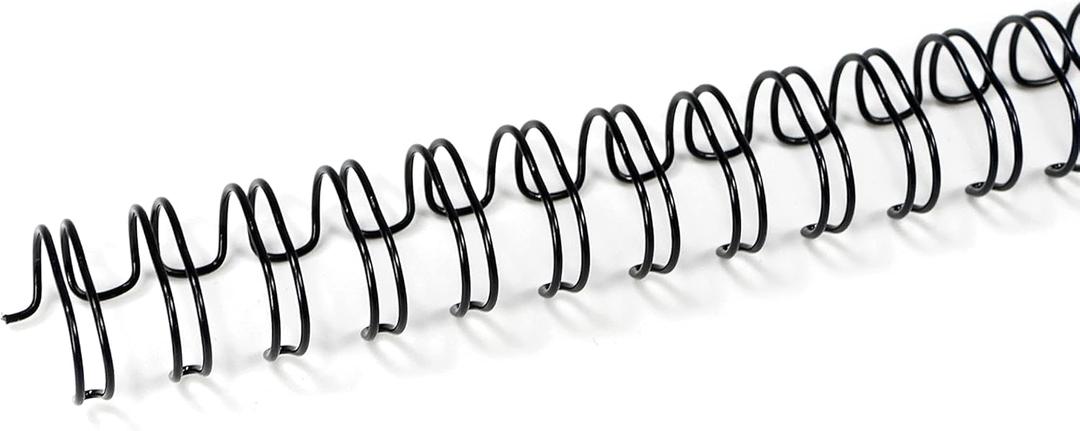 Rayson Double Loop Binding Wires 1/4 Inch - 3 to 1 Pitch Wire Binding Capacity 20 Sheets, 11 inch Length, 32-Loop Black Wire Ring Pack of 100 to Bind Reports and Projects