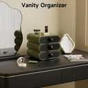 3-Drawer Desktop Organizer, Compact Vanity Drawer Organizer for Makeup, Small Plastic Drawer Containers for Bathroom, Cabinet