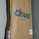 Drive Medical Overbed Table with Wheels, Woodgrain Top, Silver Vein
