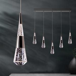 Pendant Light Fixtures,5-Light Black Pendant Lights Kitchen Island Dimmable,Modern Chandeliers for Dining Room Kitchen Island Bedroom Hallway Entryway.