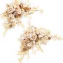 Ling's moment Dusty Rose Mauve Artificial Flower Garland Wedding Arch Flowers Floral Swags Rose Arrangements for Sweetheart Table Easel Wall Entryway Board Backdrop Decor 2PCS