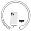 VISOM Phone Lanyard - Adjustable Neck Strap,2× Phone Patches,Multifuctional Patch Lanyards Compatible with Most Smartphones (Grey)