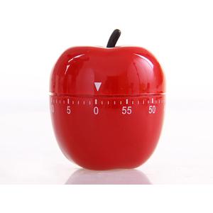 1Pcs Fashion Cartoon Kitchen Timer Different Shape Creative Reminders (Apple Red)