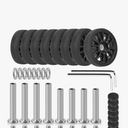 Domiella 8 PCs 1.97in / 50mm Luggage Wheels Replacement, Smooth Swivel Caster Wheels, Wear-Resistant Rubber Suitcase Trolley Wheels Repair Kit.