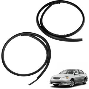 2 Pcs Black Roof Trim Molding Sealing Strip Kit Replacement for 2003-2008 Corolla