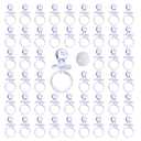 50 Pieces 2.75 Inch Baby Pacifier Baby Shower Plastic Pacifier for Baby Shower Pacifier, Baby Shower Gender Show Party Decoration DIY Baby Shower Birthday Party Gift (Clear)
