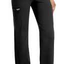 Kecols Yoga Scrub Pants Women High-Rise Straight Leg Uniform Cargo Bottom with Yoga Waistband,5 Pockets & 4-Way Stretch S