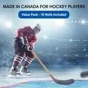 Sports Tape SportsTape Clear Hockey Tape - for Socks and Gear, Easy to Stretch and Tear (10 Pack), One Size