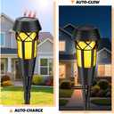 Flickering Flames Torch Light Solar Garden Lights Waterproof Landscape Lighting - 2 Pack