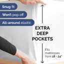 Extra Deep King Sheet Set - 6 Piece Breathable and Cooling Sheets - Hotel Luxury Bedding for Women, Men, Kids & Teens - Easy & Secure Fit - Soft, Wrinkle Free and Comfy - Extra Deep Pockets - White