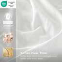 Bedsure Linen Sheets - California King Sheet Sets, Blend from Linen Cotton Bedsheets, Breathable & PureWoven Soft California King Bed Sheets, Deep Pocket Up to 16 Inches, 4 Pieces, White