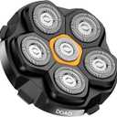 Replacement Head for Men's Shaver, DOAO Flexible 6D Electric Shaving Head, Waterproof and Cordless with Magnetic Blade for Bald Men (A6 Head)