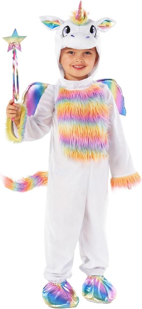 Morph Rainbow Unicorn Costume For Girls, Unicorn Costume Toddler, Girls Halloween Costumes, Halloween Costumes For Kids (3-4 Years)