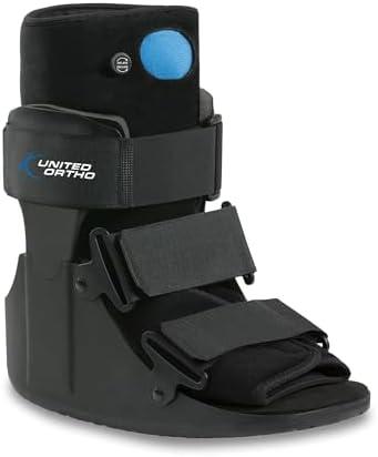 United Ortho Short Air Cam Walker Fracture Boot, Large, Black