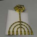 BRTAGG 12 Tribes of Israel Menorah, Jerusalem Temple 7 Branch Jewish Candle Holder (8 Inches, Gold)
