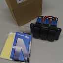 Nilight - 90019C 3 Gang Aluminum Rocker Switch Panel Toggle Dash 5 Pin ON/Off Pre-Wired Rocker Switch Red Backlit Switch for Automotive Car Marine Boat RV