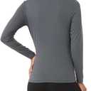 32 Degrees Women's Cozy Heat Base Layer Mock Neck Top - Thermal Long Sleeve Shirt for Winter Layering (Gray, XS)