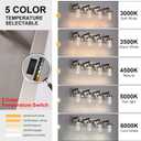 MELUCEE 4-Light Bathroom Lighting Fixtures Brushed Nickel, Dimmable LED Vanity Light for Bathroom 5CCT Bubble Crystal Bath Wall Lights with Clear Glass Shade, Built-in Led Chips Brushed Nickel, 4 Lights