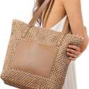 LA CARRIE Straw Beach Tote Bags for Women Shoulder Handbags for Vacation