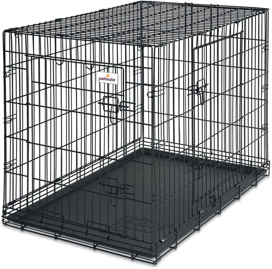 Petmate 38-Inch 2-Door Training Retreats Wire Kennel for Dogs, 70 to 90-Pound