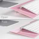 Desktop Glass Board with Stand Dry Erase Board Easel for Desk Reusable Desk Whiteboard (Pink)