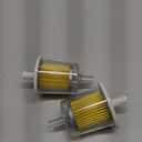 FUEL FILTERS INDUSTRIAL HIGH PERFORMANCE UNIVERSAL INLINE GAS FUEL LINE 3/8" 2 Pack