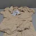 SeekMe Linen Short Sets for Women Short Sleeve Top Shorts 2 Piece Summer Beach Vacation Outfits Lounge Tracksuits, M